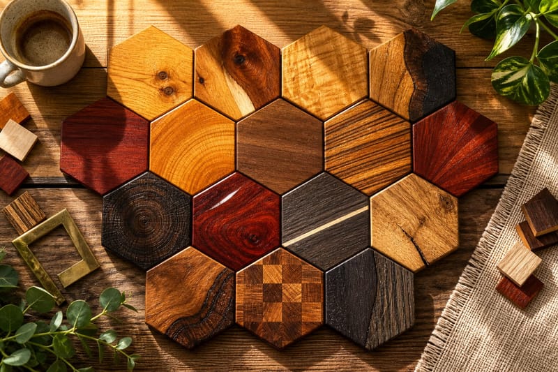 Stained Wood Coasters jigsaw puzzle artwork