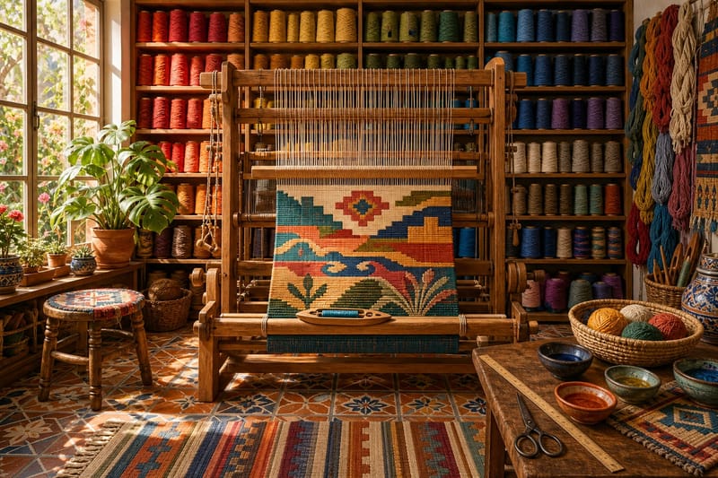 Tapestry Loom Room jigsaw puzzle artwork