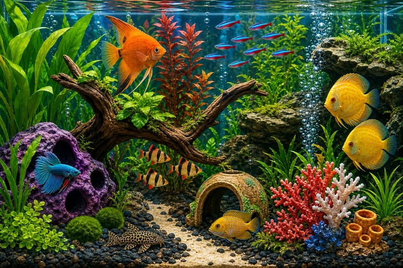 Tropical Fish Tank jigsaw puzzle artwork