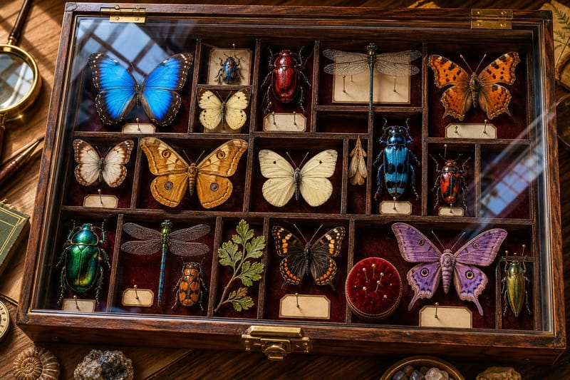 Victorian Insect Specimen Case jigsaw puzzle artwork