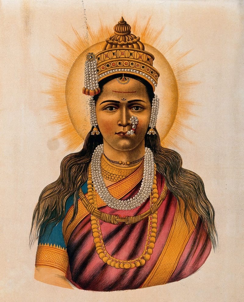 A Jewelled Lakshmi with a Halo jigsaw puzzle artwork