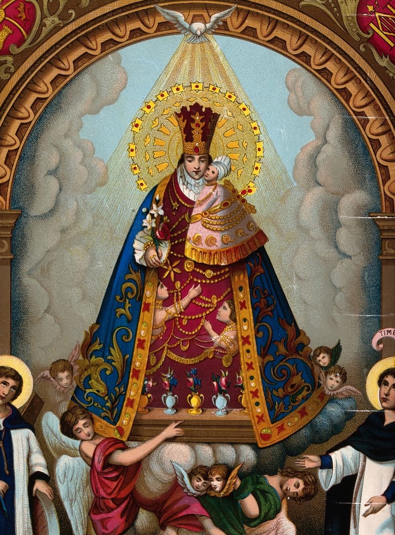 The Virgin of the Abandoned. Chromolithograph, 18--. jigsaw puzzle artwork