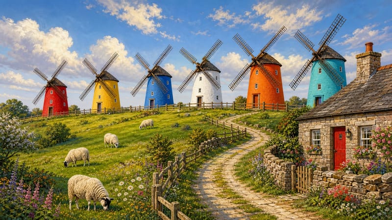 Windmill Row jigsaw puzzle